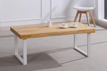 MESA CENTRO NATURAL 120 x 60 CM ROBLE NORDISH / BLANCO. ADC | MUEBLECENTER