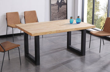 MESA COMEDOR FIJA LOFT 160 x 100 CM ROBLE NORDISH / NEGRO. ADC | MUEBLECENTER