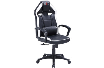 SILLoN GIRATORIO NEO ADVANCE REGULABLE EN ALTURA SiMIL PIEL NEGRO / BLANCO. ADC | MUEBLECENTER