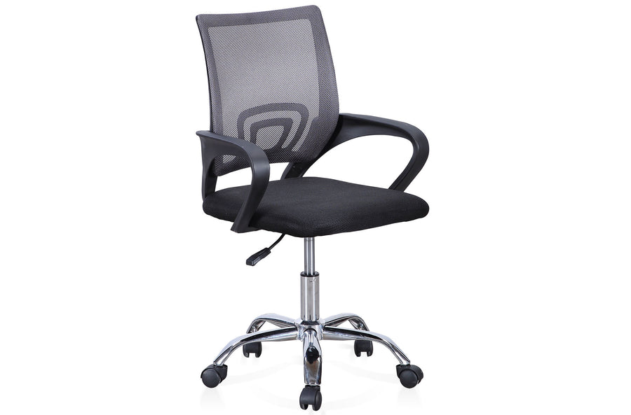 SILLA DE OFICINA GIRATORIA MODELO VITA NEGRO / GRIS ADC | MUEBLECENTER