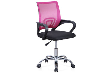 SILLA DE OFICINA GIRATORIA MODELO VITA NEGRO / ROSA ADC | MUEBLECENTER