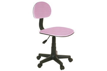 SILLA GIRATORIA DE ESCRITORIO JUVENIL MODELO LUCKY ROSA MELANGE ADC | MUEBLECENTER