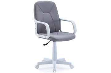 SILLON GIRATORIO GENESIS TEJIDO GRIS PEARL / ESTRUCTURA BLANCA. ADC | MUEBLECENTER