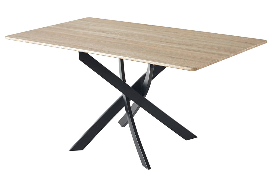 MESA COMEDOR FIJA ZEN 140 x 80 CM ROBLE / NEGRO ADC | MUEBLECENTER