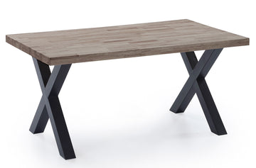 MESA COMEDOR FIJA X-LOFT 160 x 90 CM ROBLE AMERICAN / NEGRO. ADC | MUEBLECENTER