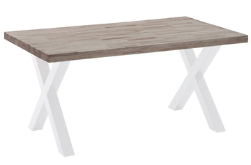 MESA COMEDOR FIJA X-LOFT 160 x 90 CM ROBLE AMERICAN / BLANCO. ADC | MUEBLECENTER