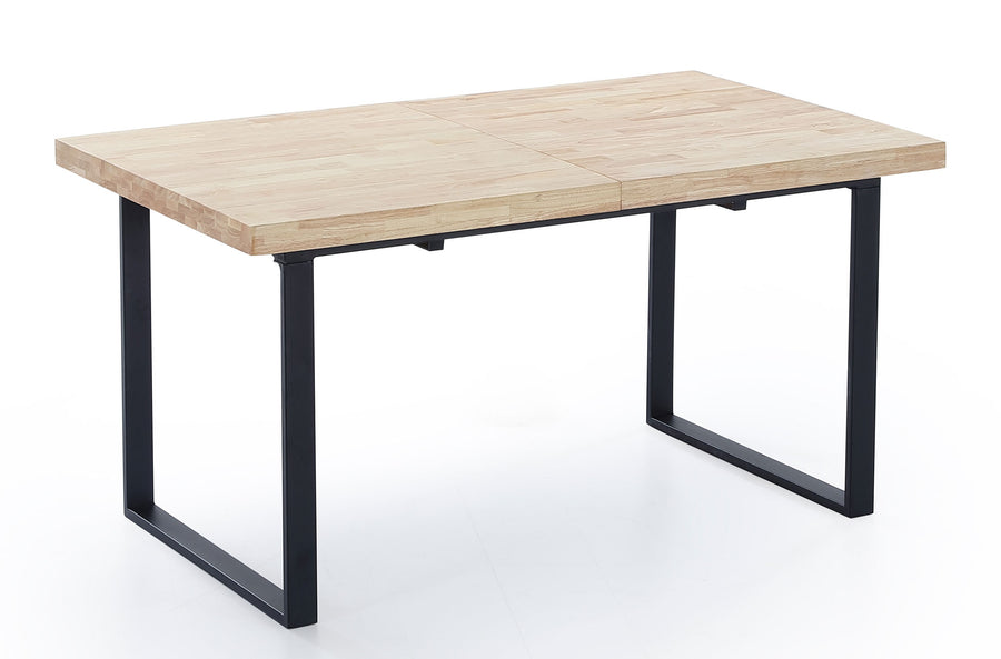 MESA COMEDOR EXTENSIBLE NATURAL 140 - 180 x 80 CM ROBLE NORDISH / NEGRO ADC | MUEBLECENTER