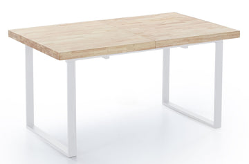 MESA COMEDOR EXTENSIBLE NATURAL 140 - 180 x 80 CM ROBLE NORDISH / BLANCO ADC | MUEBLECENTER