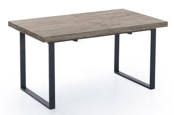 MESA COMEDOR EXTENSIBLE NATURAL 140 - 180 x 80 CM ROBLE AMERICAN / NEGRO ADC | MUEBLECENTER