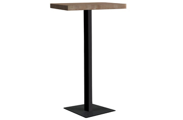 MESA ALTA MOSS 60 X 60 CM ROBLE AMERICAN / NEGRO. ADC | MUEBLECENTER