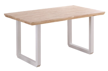 MESA COMEDOR FIJA ROMA 150 x 90 CM ROBLE NORDISH / BLANCO. ADC | MUEBLECENTER