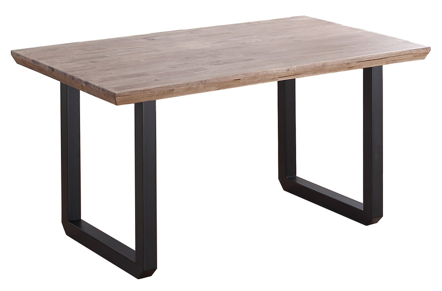 MESA COMEDOR FIJA ROMA 150 x 90 CM ROBLE HONEY / NEGRO. ADC | MUEBLECENTER