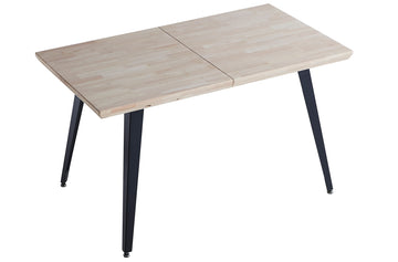 MESA COMEDOR EXTENSIBLE BERG 140 - 180 - 220 x 80 CM  ROBLE NORDISH / NEGRO. | ADC MUEBLECENTER | Envío Gratuito con Servicio de Subida a Domicilio Incluido