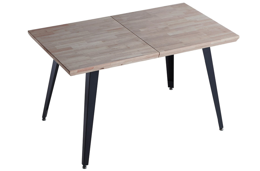 MESA COMEDOR EXTENSIBLE BERG 140 - 180 - 220 x 80 CM ROBLE HONEY / NEGRO. ADC | MUEBLECENTER