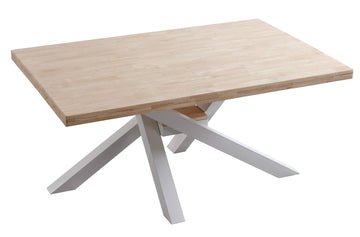 MESA COMEDOR FIJA XENA 160 x 100 CM ROBLE NORDISH / BLANCO. ADC | MUEBLECENTER