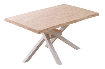 MESA COMEDOR FIJA XENA 150 x 90 CM ROBLE NORDISH / BLANCO TAPA CON FORMA. ADC | MUEBLECENTER