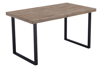 MESA COMEDOR EXTENSIBLE STEVE 140 - 180 x 80 CM ROBLE HONEY / NEGRO ADC | MUEBLECENTER