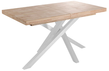 MESA COMEDOR EXTENSIBLE XENA 140 - 180 - 220 x 90 CM ROBLE NORDISH / BLANCO. ADC | MUEBLECENTER