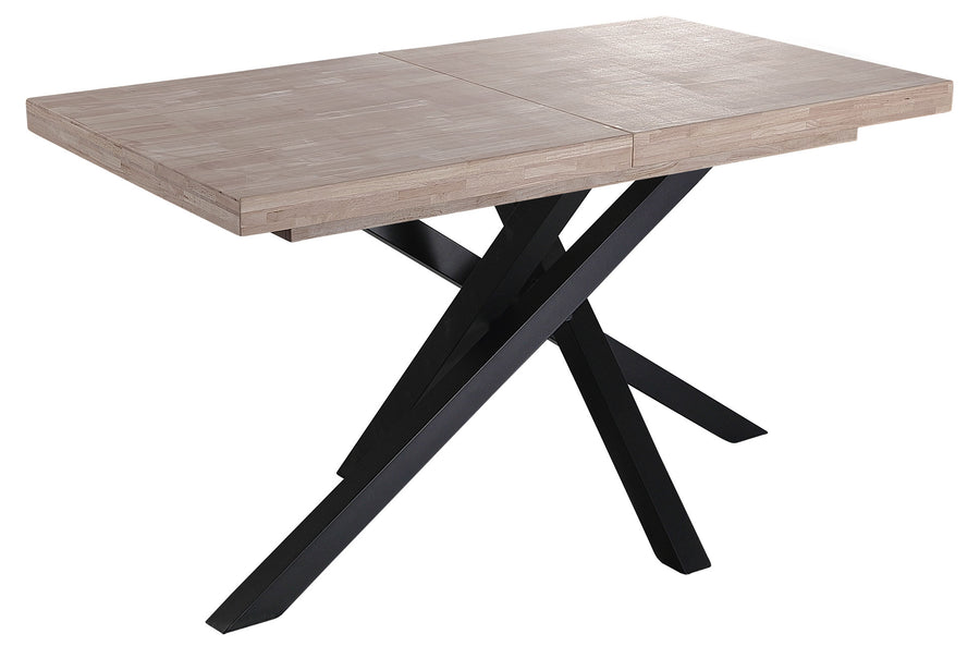 MESA COMEDOR EXTENSIBLE XENA 140 - 180 - 220 x 90 CM ROBLE HONEY / NEGRO. ADC | MUEBLECENTER