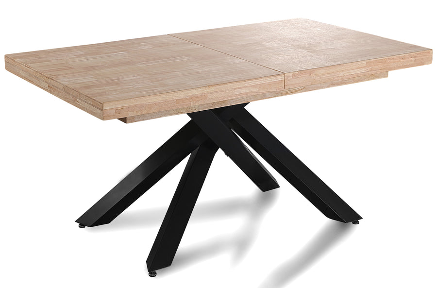 MESA COMEDOR EXTENSIBLE XENA 160 - 200 - 240 x 90 CM ROBLE NORDISH / NEGRO. ADC | MUEBLECENTER