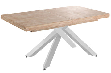 MESA COMEDOR EXTENSIBLE XENA 160 - 200 - 240 x 90 CM ROBLE NORDISH / BLANCO. ADC | MUEBLECENTER