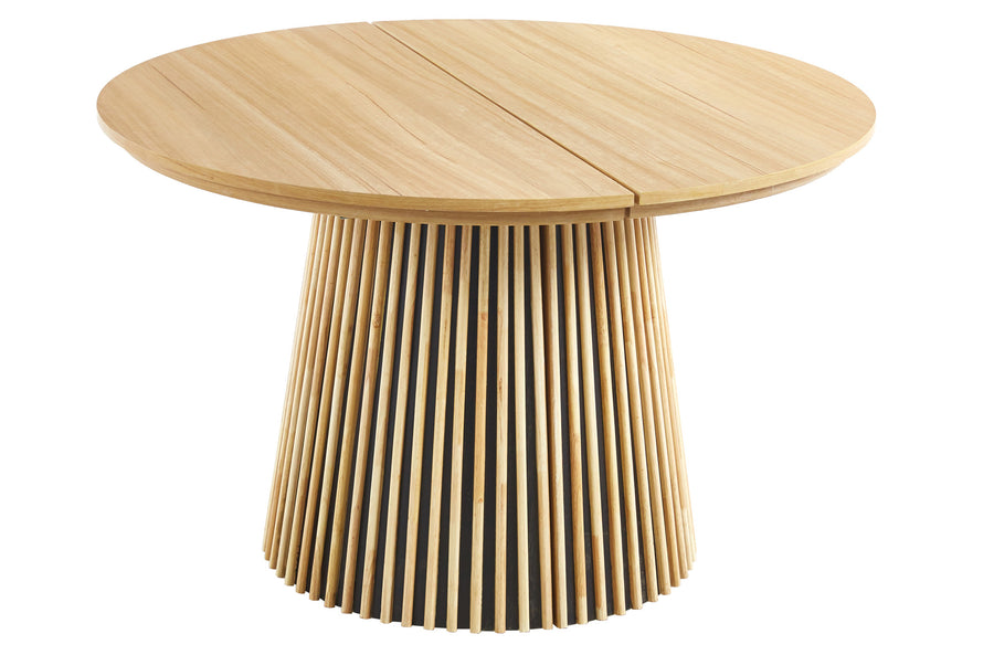 MESA COMEDOR REDONDA EXTENSIBLE KEANU 120 - 160 - 200 x 120 CM OAK. ADC | MUEBLECENTER