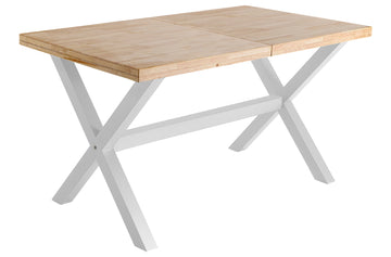 MESA COMEDOR EXTENSIBLE X-LOFT 140 - 180 - 220 x 90 CM ROBLE NORDISH / BLANCO. ADC | MUEBLECENTER