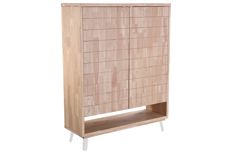 CONSOLA ALTA BERG 120 x 40 CM ROBLE NORDISH / BLANCO. ADC | MUEBLECENTER