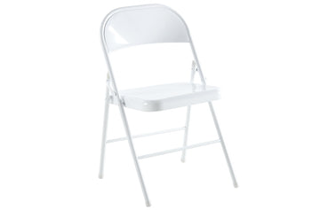 PACK DE 6 UNIDADES SILLA PLEGABLE METALICA FOLK BLANCO. PRECIO UNITARIO 31,66 Û ADC | MUEBLECENTER