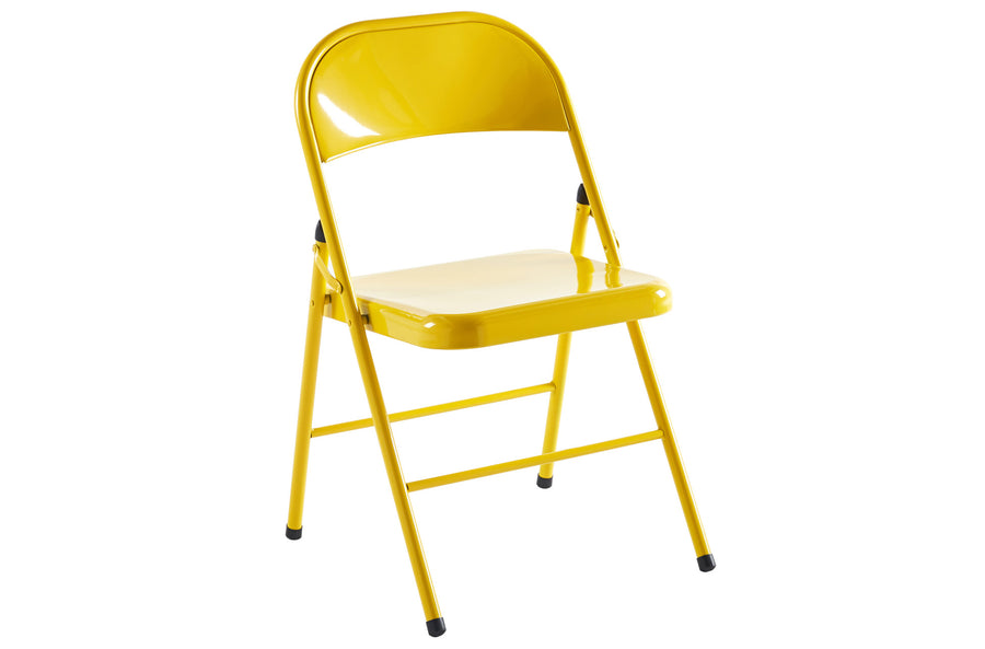 PACK DE 6 UNIDADES SILLA PLEGABLE METALICA FOLK AMARILLO PRECIO UNITARIO 31,66 Û ADC | MUEBLECENTER