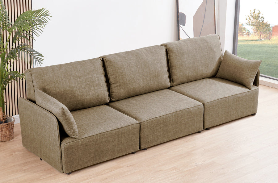 SOFA MODULAR CON BRAZOS MOU 3 PLAZAS TEJIDO BEIGE 276 x 93 X 93 CM 
ADC | MUEBLECENTER