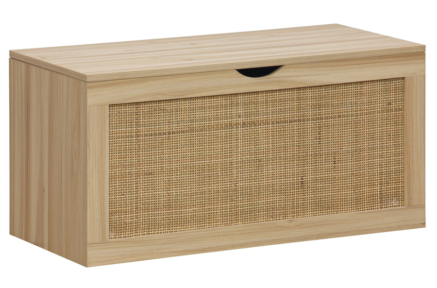 BAUL DECOR 80 x 40 CM PINO / RATTAN. ADC | MUEBLECENTER