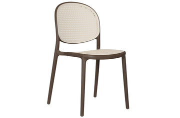 PACK DE 4 UNIDADES SILLA MASIA POLIPROPILENO TOPO / RATTAN. PRECIO UNITARIO 52,43 Û ADC | MUEBLECENTER