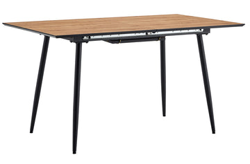 MESA COMEDOR EXTENSIBLE ARTIC 140 - 180 x 80 CM OAK / NEGRO. ADC | MUEBLECENTER