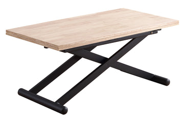 MESA CENTRO ELEVABLE Y EXTENSIBLE NATURAL 110 x 57 CM ROBLE NORDISH / NEGRO. ADC | MUEBLECENTER