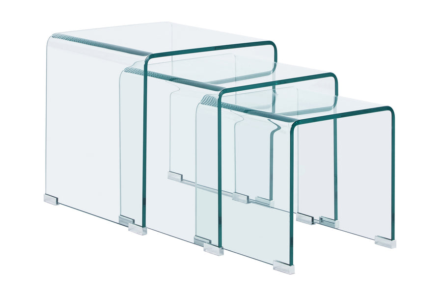 MESA RINCON NIDO GLASS CRISTAL TRANSPARENTE. ADC | MUEBLECENTER