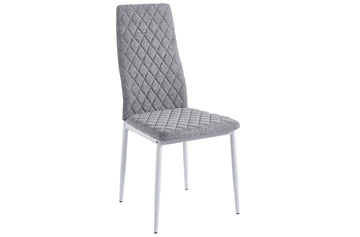 PACK DE 4 UNIDADES SILLA COMEDOR ANITA TEJIDO GRIS / BLANCO. PRECIO UNITARIO 50,46 Û ADC | MUEBLECENTER