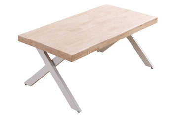 MESA CENTRO ELEVABLE XENA 120 X 66 CM TAPA RECTA ROBLE NORDISH / BLANCO. ADC | MUEBLECENTER