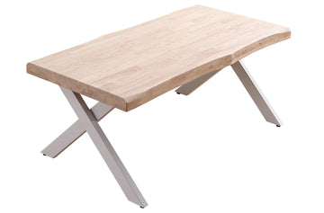 MESA CENTRO ELEVABLE XENA 120 X 66 CM TAPA CON FORMA ROBLE NORDISH / BLANCO. ADC | MUEBLECENTER