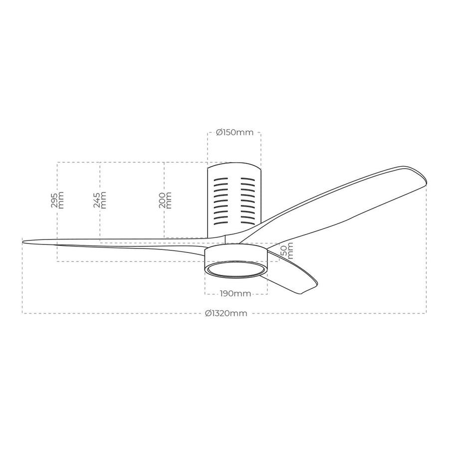 Ventilador de Techo con Luz EDM 33825 Kara 30 W 2190 Lm